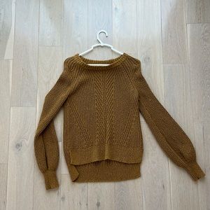 Madewell Knit Sweater Brown/Caramel/Mustard Size XXS